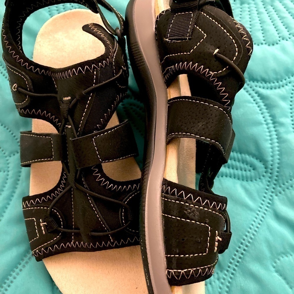 New Black sandals for women Size 9 - Picture 2 of 4